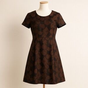 VTG United Colors Of Benetton Sz S Floral Fit‎ & Flare Mini Dress 80s Feminine